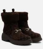 Gucci Yaga GG suede ankle boots