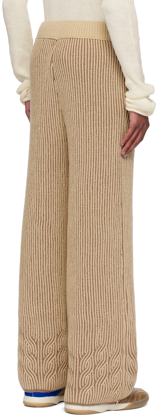 Isa Boulder SSENSE Exclusive Beige Rover Twisty Stripe Trousers