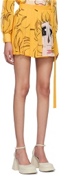 Pushbutton SSENSE Exclusive Yellow Crying Girl Miniskirt