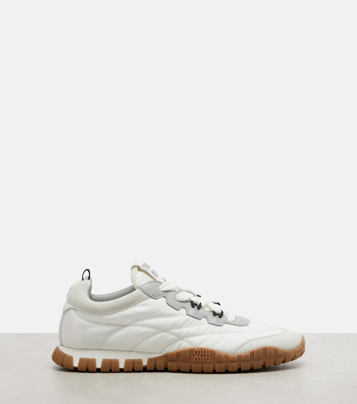 Miu Miu Tyre suede-trimmed sneakers