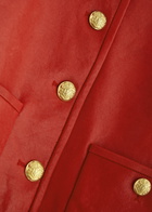 Veronica Beard Andrea Leather Jacket Red