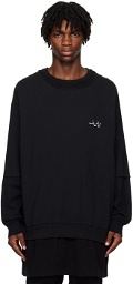 UNDERCOVER Black Layered Sweatshirt