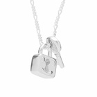 Alec Doherty Lock and Key Pendant Necklace in Silver 