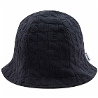 Sunnei Men's Reversible Logo Bucket Hat in Dark Navy