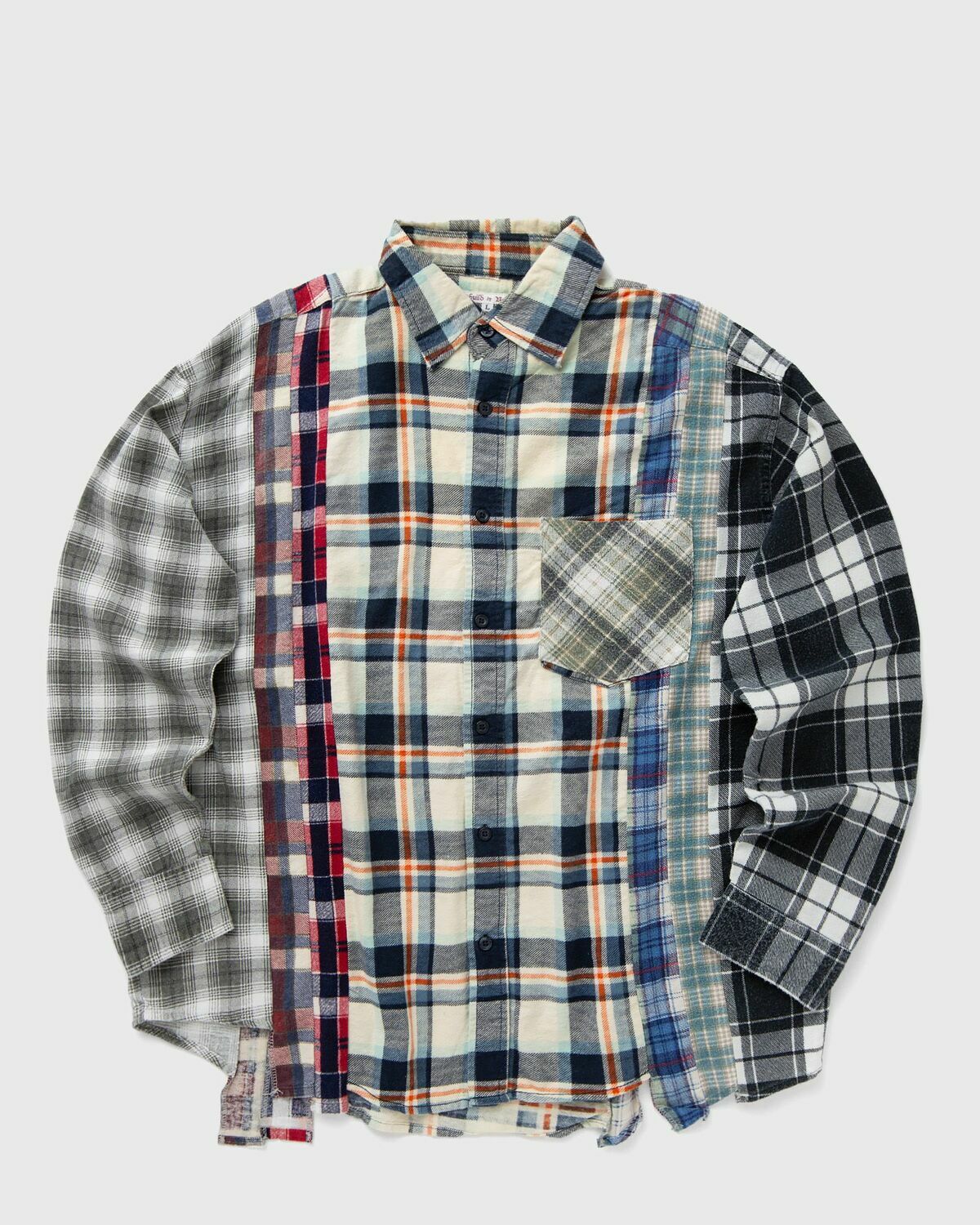 トップス REBUILD by NEEDLES 7Cut Flannel Shirt 7 Cuts Wide Zipped Shirt | Rebuild by Needles | Nepenthes London