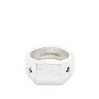 The Ouze Men's Sapphire Magnum Signet Ring in Silver