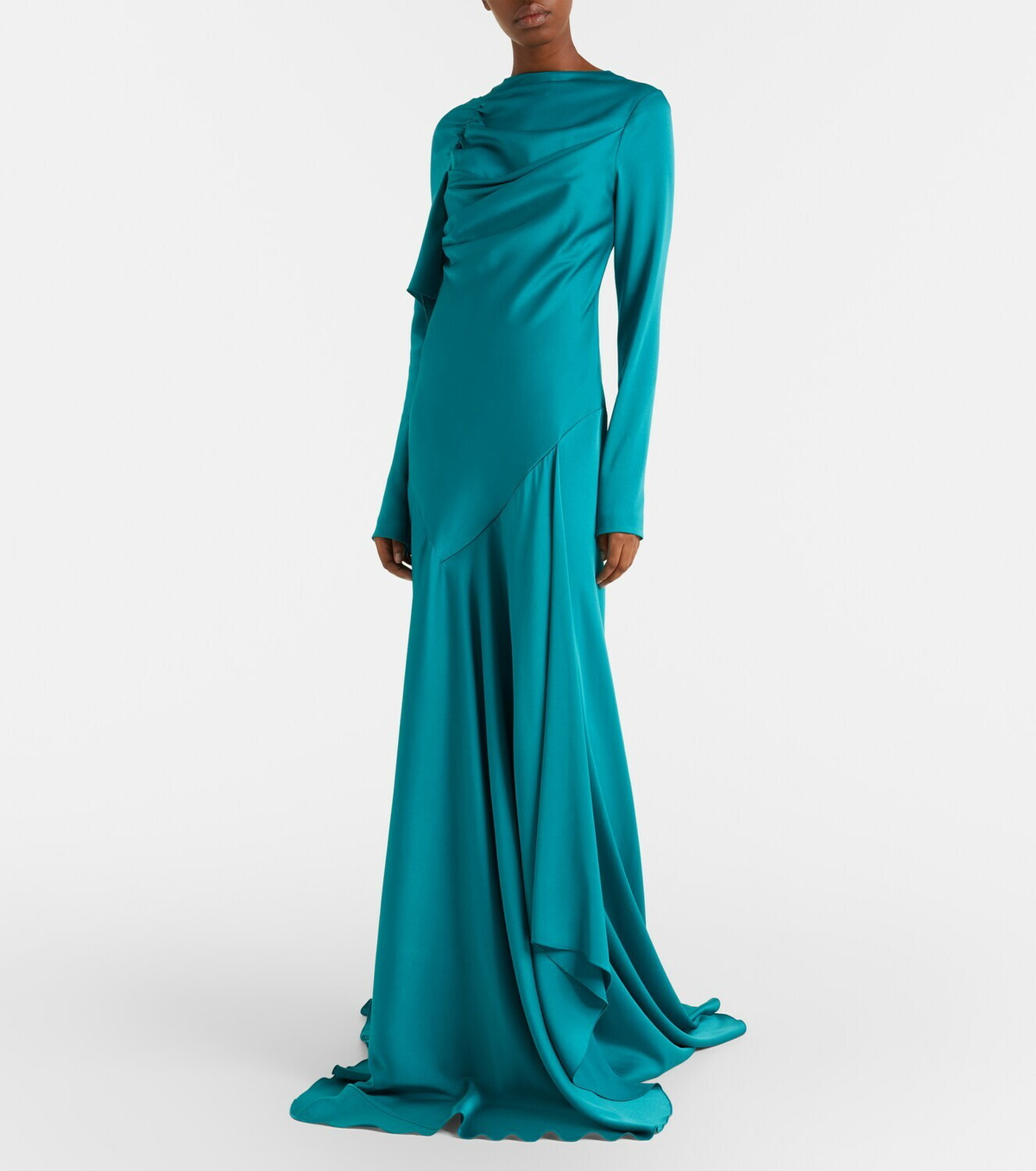 McQueen Draped satin gown