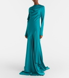 McQueen Draped satin gown