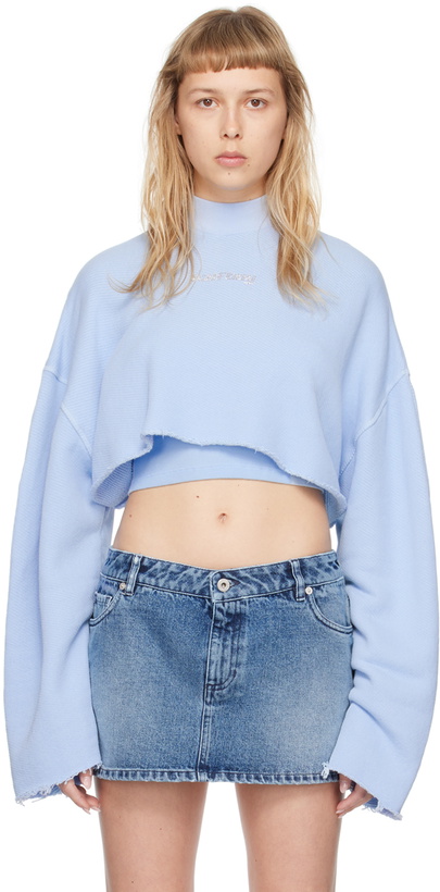 Photo: HALFBOY Blue Cropped Sweatshirt