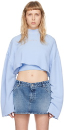 HALFBOY Blue Cropped Sweatshirt