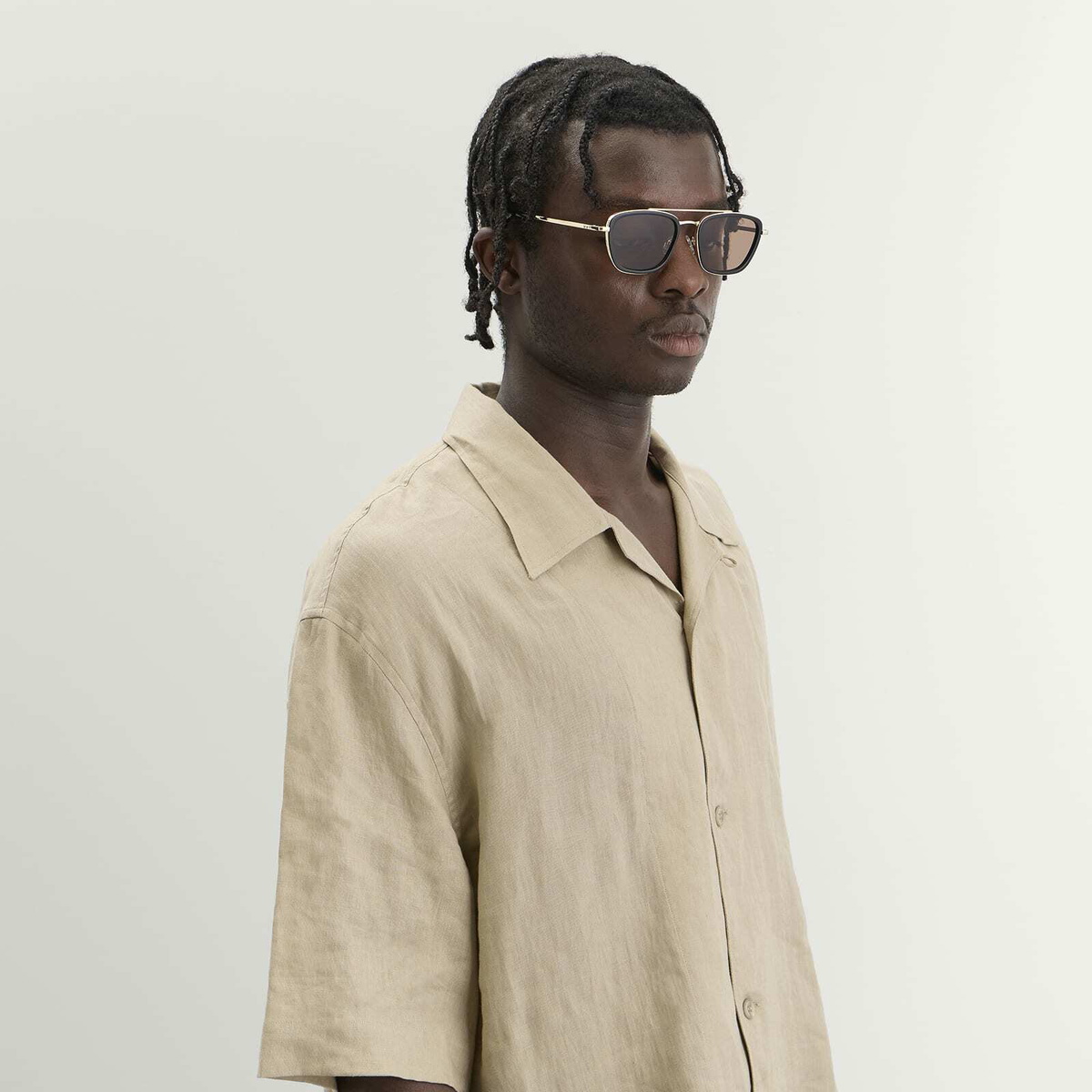 Le Specs Diametric Sunglasses in Gold/Black 