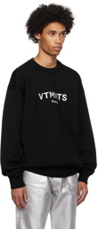 VTMNTS Black Embroidered Sweater