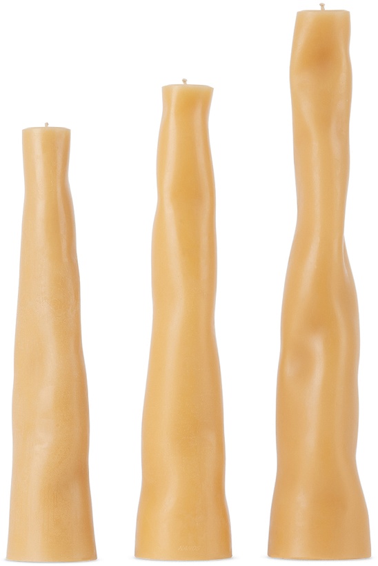 Photo: HANDS Yellow Wobble Candle Set