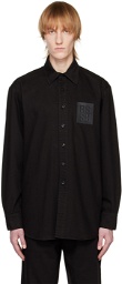 Raf Simons Black Patch Denim Shirt