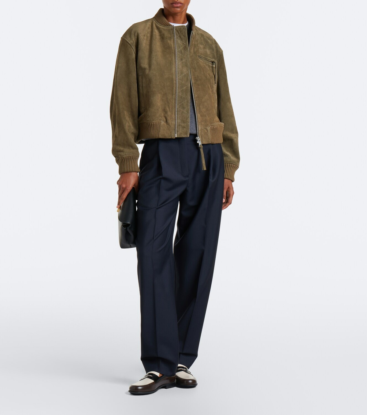 Arma Elysia suede bomber jacket