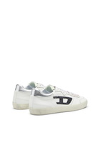 Diesel S-Leroji-Leather sneakers with glitter logo - Sneakers Womens in Multicolor