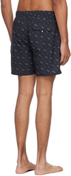 BOSS Indigo Printed Swim Shorts