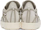 Rick Owens Gray Hollywood Megalace Low Sneaks Sneakers