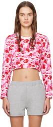 BAPE Pink ABC Camo Long Sleeve T-Shirt