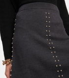 'S Max Mara Brama embellished wool-blend miniskirt