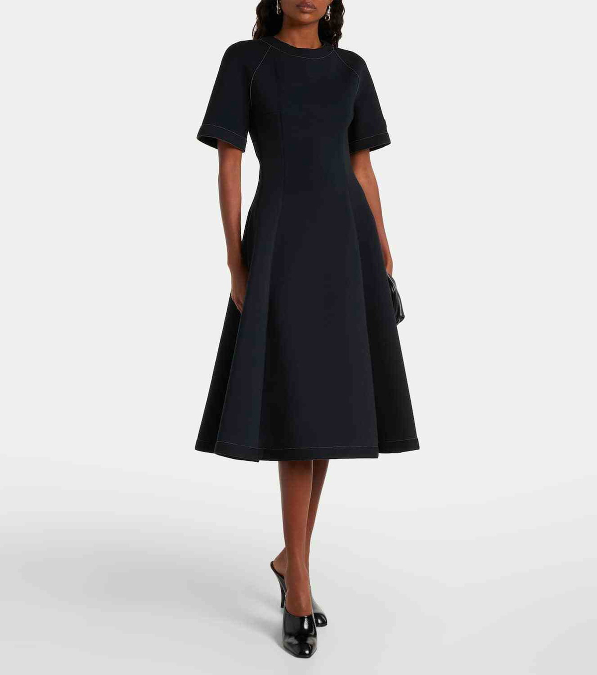 Marni Cotton-blend jersey midi dress