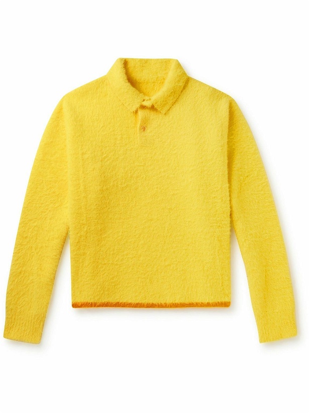 Photo: Jacquemus - Polo Neve Brushed-Knit Sweater - Yellow