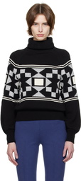 High Sport Black Lara Fairisle Turtleneck
