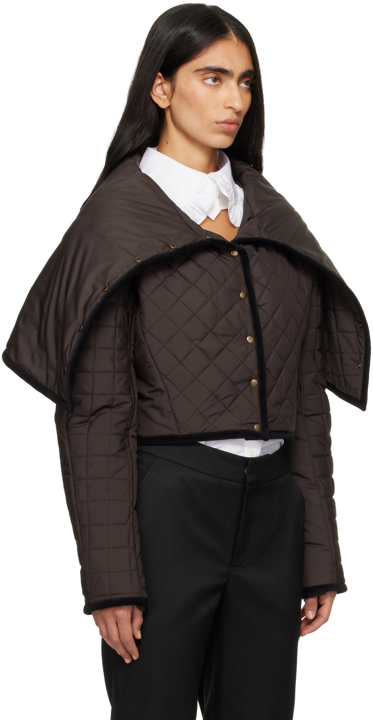 FIDAN NOVRUZOVA Brown Chad Quilted Puffer Jacket