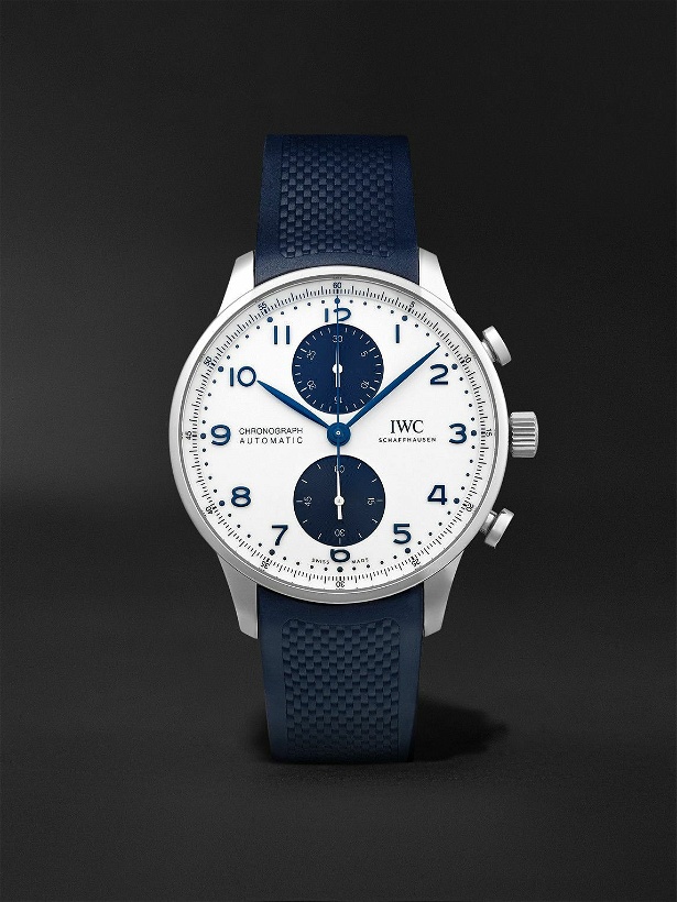 Photo: IWC Schaffhausen - Portugieser Automatic Chronograph 41mm Stainless Steel and Rubber Watch, Ref. No. IW371620