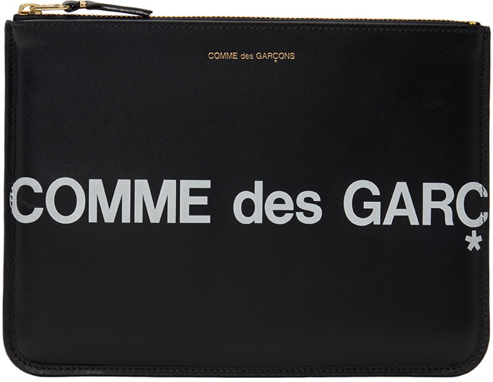 Photo: COMME des GARÇONS WALLETS Black Huge Logo Pouch