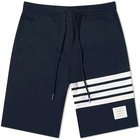 Thom Browne Men's Engineered Stripe Sweat Short in Navy