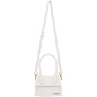 Jacquemus White Croc Medium Le Chiquito Bag