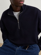 AGOLDE - Idris Cotton-Jersey Half-Zip Sweatshirt - Black