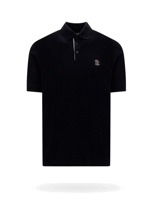 Photo: Brunello Cucinelli Polo Shirt Black   Mens