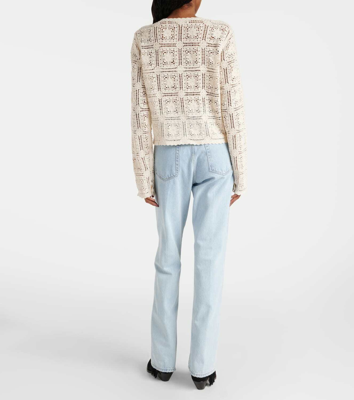 Frame Crochet cotton cardigan