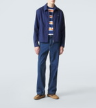 Prada Shuffle leather-trimmed canvas boat shoes
