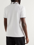 Stone Island - Slim-Fit Logo-Appliquéd Stretch-Cotton Piqué Polo Shirt - White