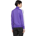 Palm Angels Purple and White Classic Track Jacket
