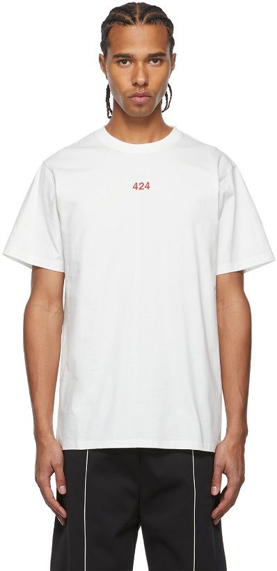 Photo: 424 White Logo Alias T-Shirt