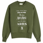 Aries Women's Baby Fit Perfume Sweatshirt in Forest Green 