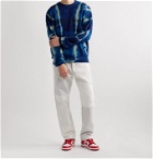 Aries - Tie-Dyed Wool-Jacquard Sweater - Blue