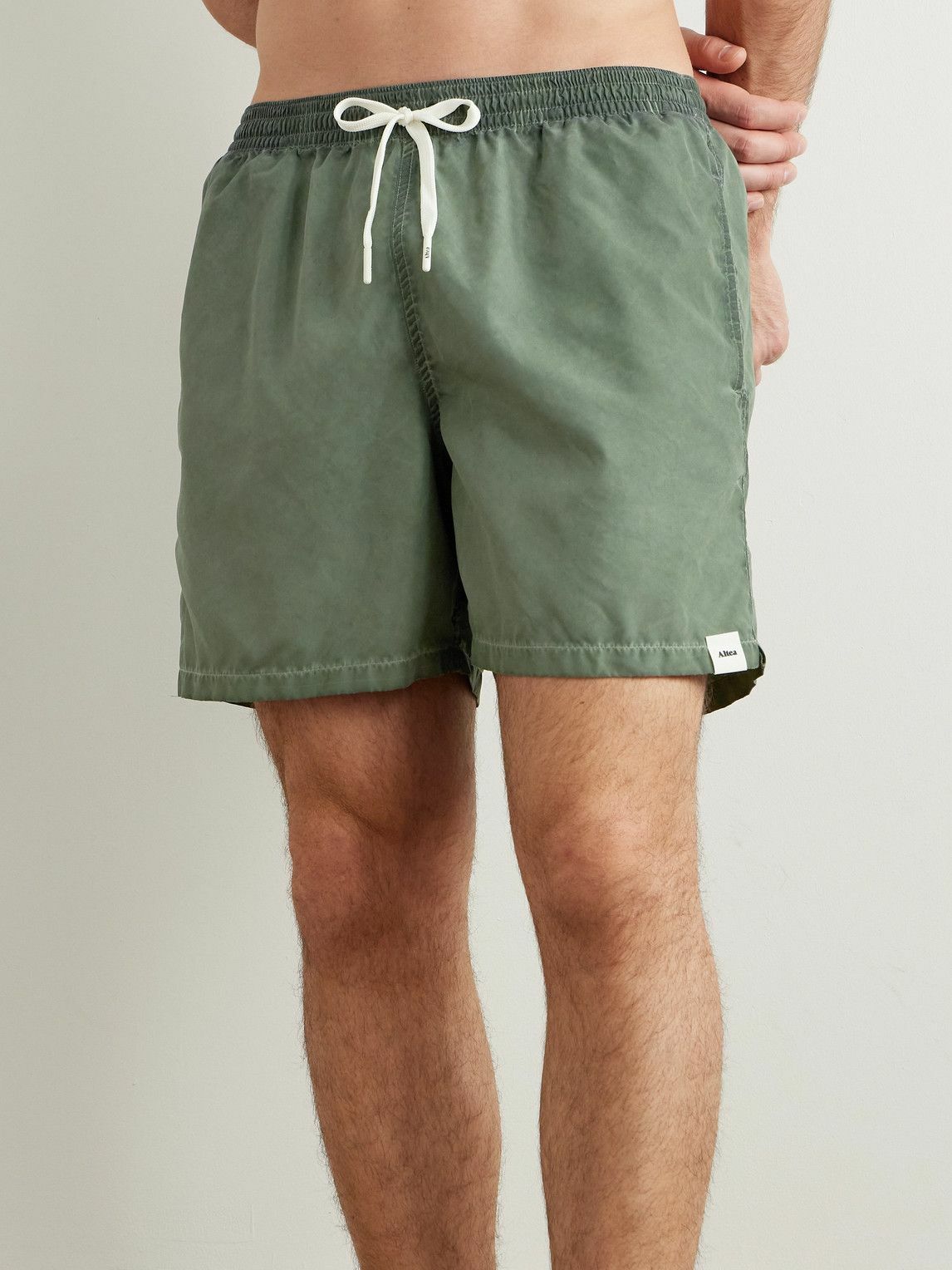 Altea - Straight-Leg Mid-Length Swim Shorts - Green