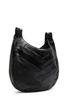 Valentino Garavani Logo-plaque Chevron Leather Hobo bag - Black - One Size