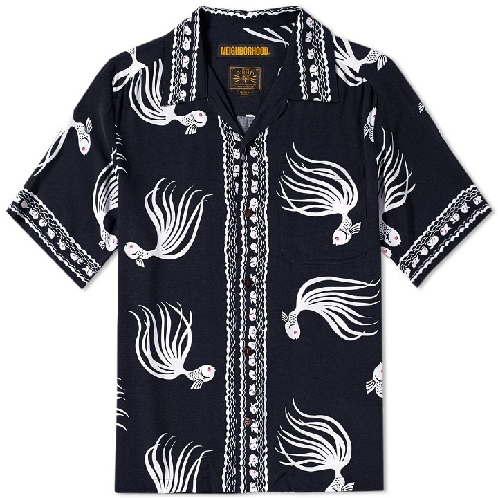 Photo: Neighborhood Short Sleeve Otha Fish Aloha Shirt Black