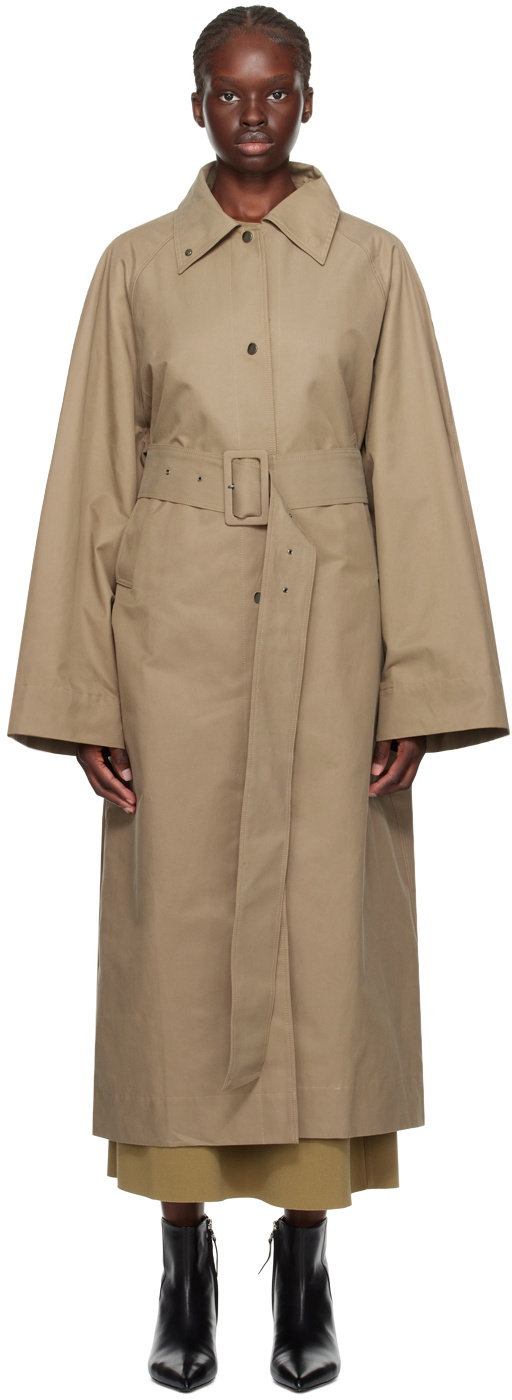 Birrot Khaki Mool Trench Coat