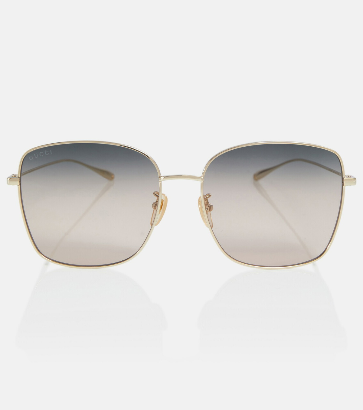 Chain Embellished Aviator Sunglasses in Pink - Gucci