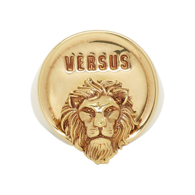 Photo: Versus Gold Lion Signet Ring