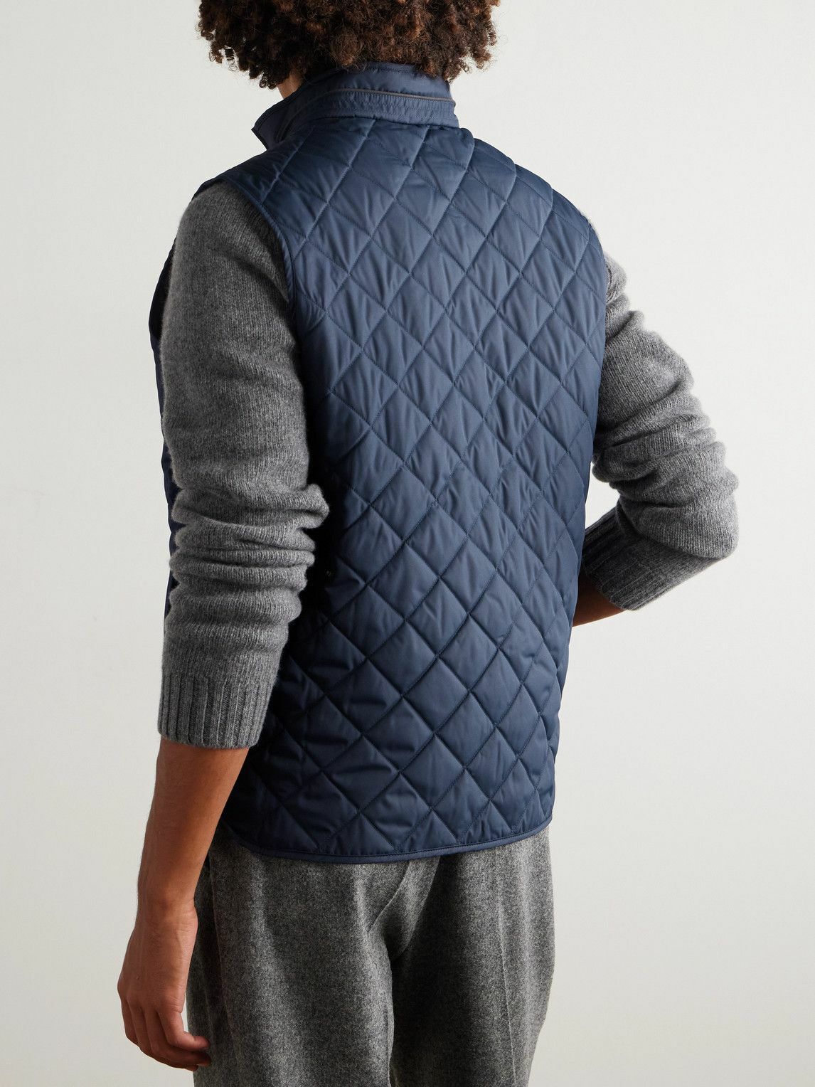 Peter Millar - Essex Quilted Padded Recycled-Shell Gilet - Blue