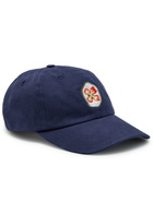 Drake's Petal Flower Appliquéd Cotton cap - Navy - One Size
