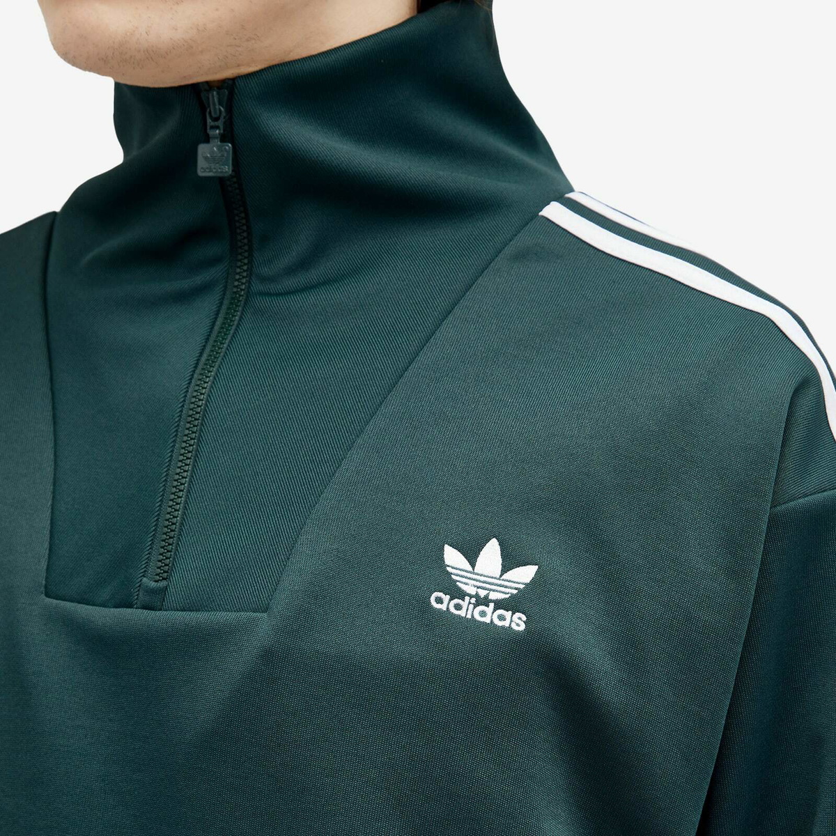 Adidas Men's Funnelneck Track Top in Mineral Green adidas